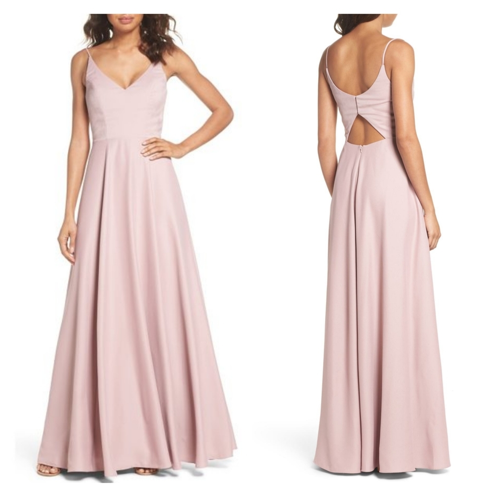 Hayley Paige Dusty Rose Crepe Bridal Dress 5815